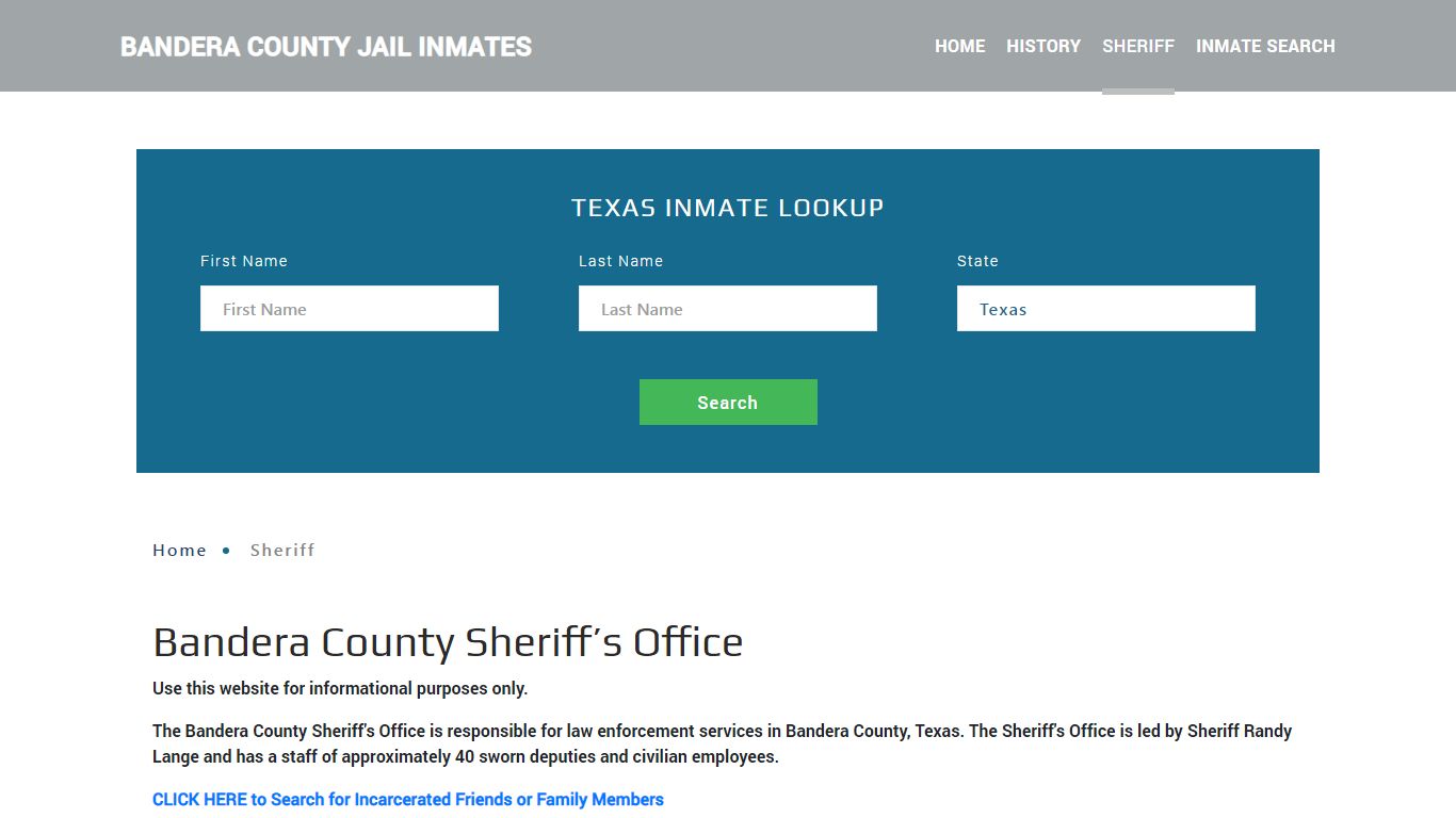 Bandera County Sheriff, TX Arrest Warrant Lookup