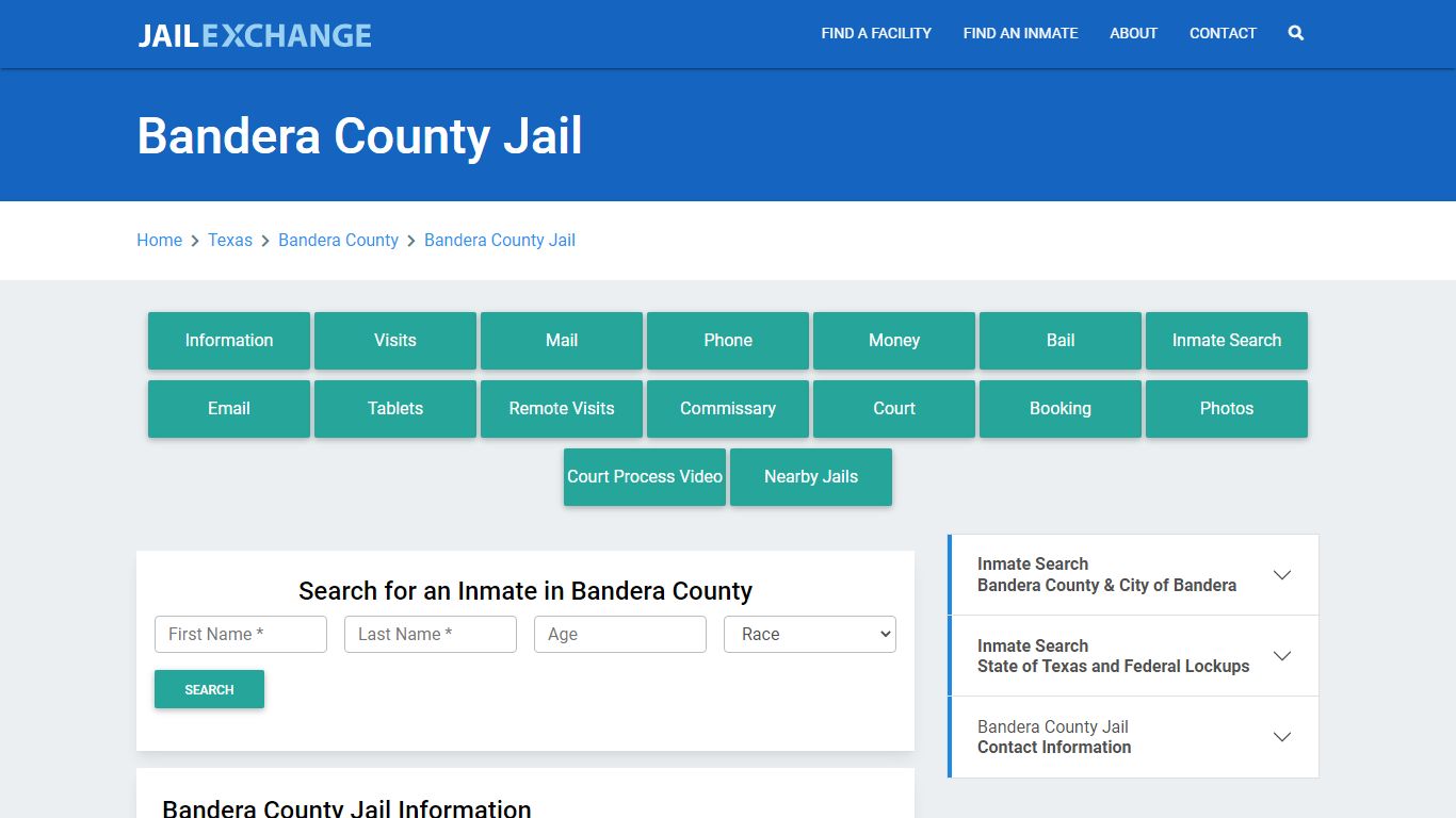 Bandera County Jail Roster Lookup, TX, Inmate Search