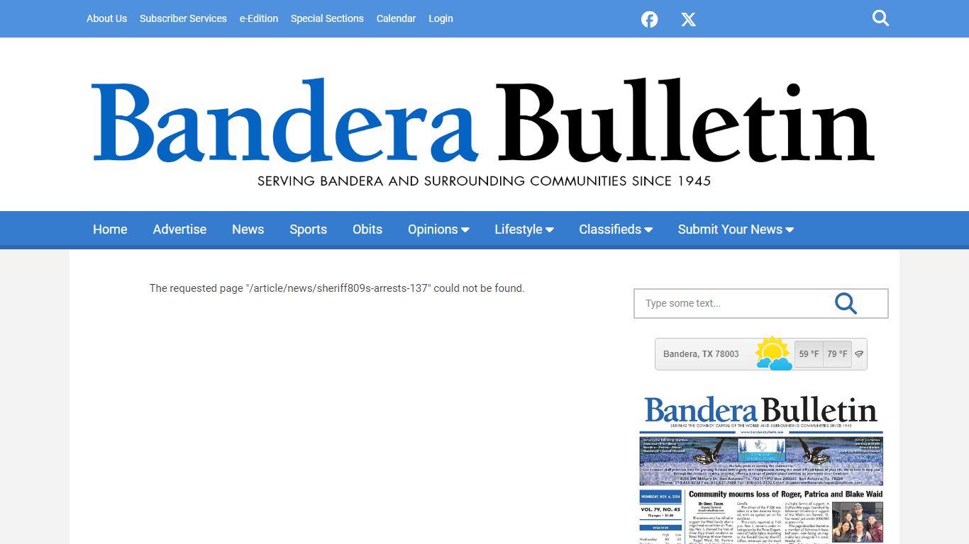 Sheriff’s Arrests | Bandera Bulletin